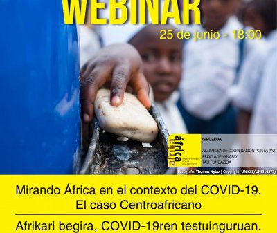 Afrika Imprescindible Gipuzkoa propone un encuentro digital sobre la situación de la República Centroafricana