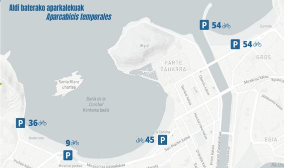 San Sebastián amplía la dotación de aparcamientos para bicicletas en las playas