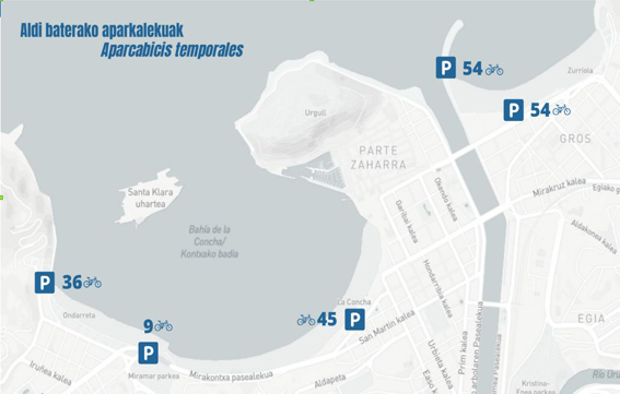 San Sebastián amplía la dotación de aparcamientos para bicicletas en las playas